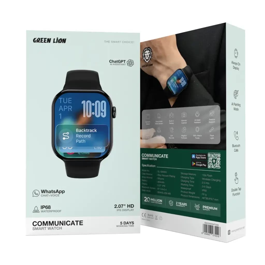 ساعت هوشمند کامیونیکیت گرین لاین Green Lion Communicate Smart Watch 2.07Inch GL-SWA55 — تصویر ۷