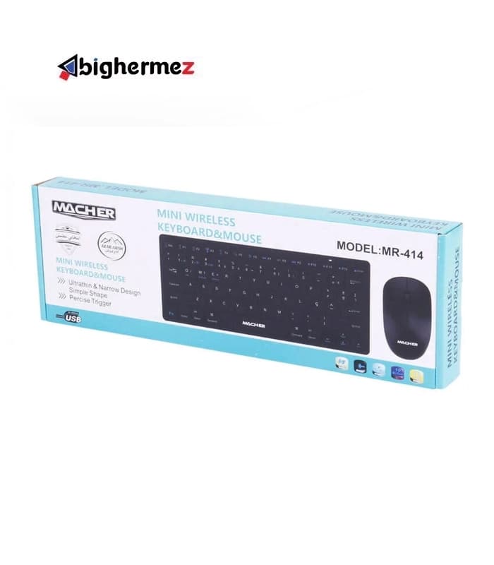کیبورد و ماوس بیسیم مچر مدل MR-414 — تصویر ۲