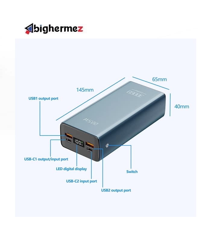پاوربانک 30000mAh ارلدام مدل ET-PD36 — تصویر ۳