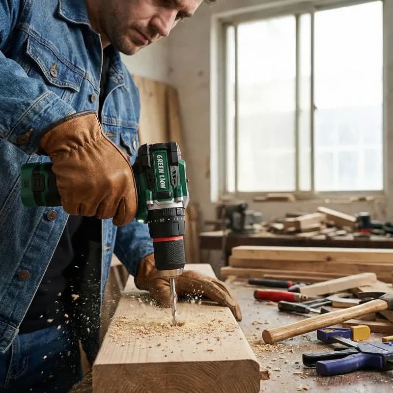 دریل شارژی چکشی 18 ولت گرین لاین Green Lion GD-15 Pro Drive Cordless Hammer Drill — تصویر ۴