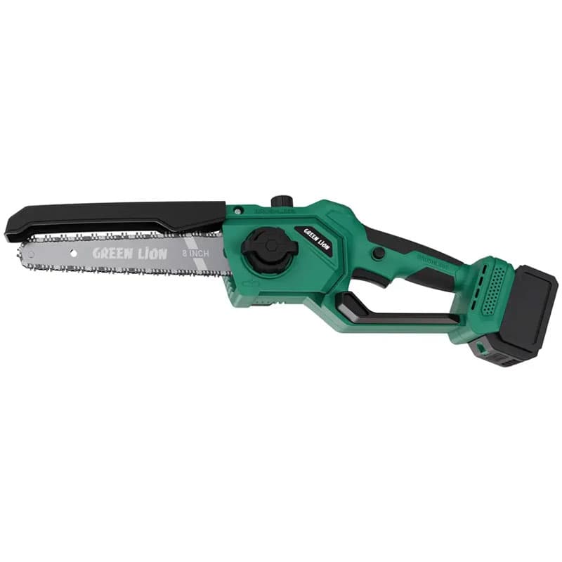 اره برقی (شارژی) تیغه 8 اینچی به همراه باتری اضاف گرین لاین Green Lion GES-8 Brushless Chainsaw — تصویر ۲