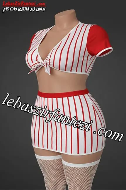 ست کاستوم کراپ دامن جورابدار