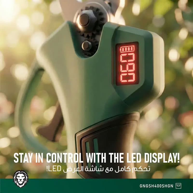 قیچی شارژی 21 ولت گرین لاین مدل Green Lion Electric Pruning Shears Tool GSH-400 — تصویر ۷