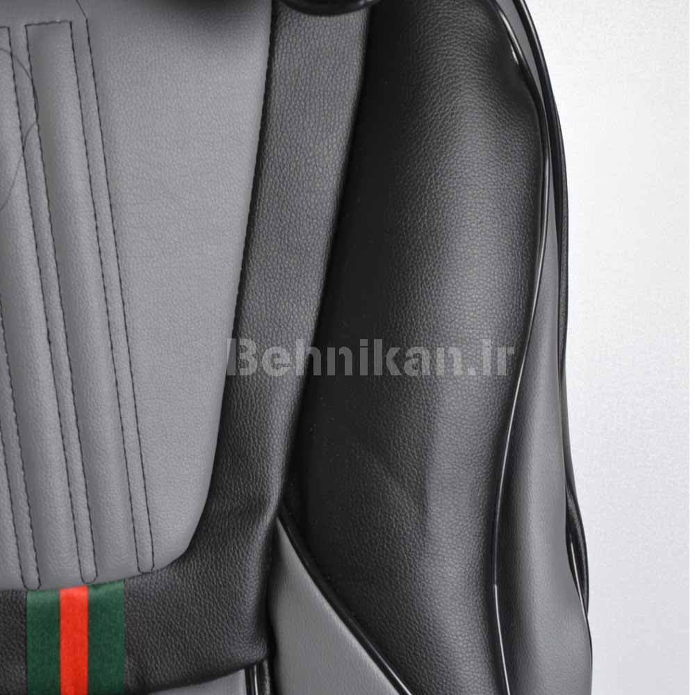 روکش صندلی چرم طرح GUCCI برند رایکو کاور مناسب کوییک کد a_62439 — تصویر ۴