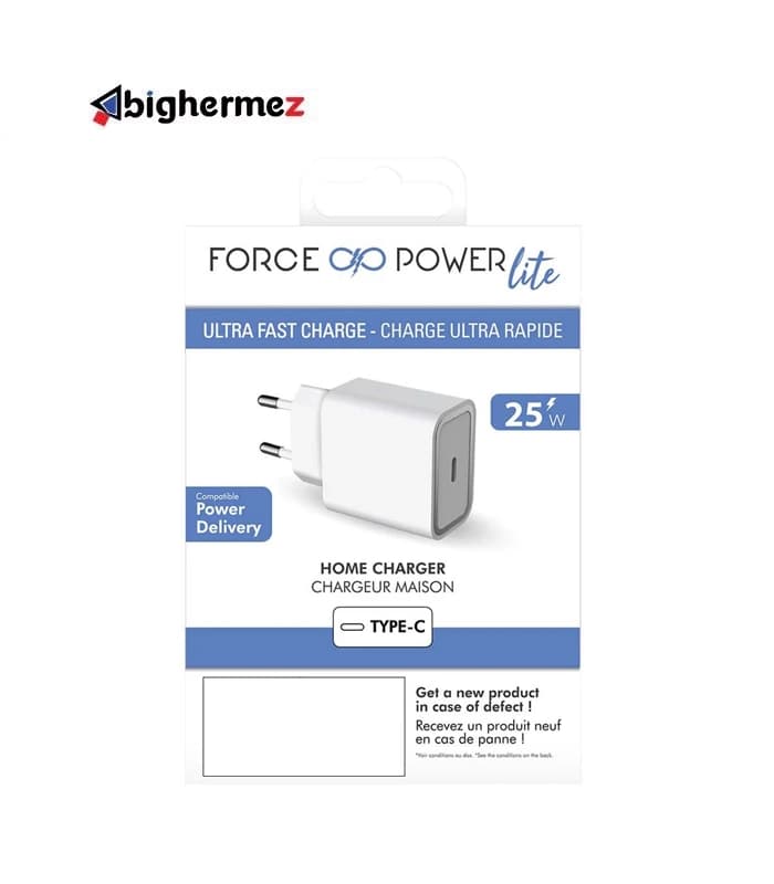 شارژر دیواری فورس مدل FPLICS1C25WPDW USB-C PD — تصویر ۲