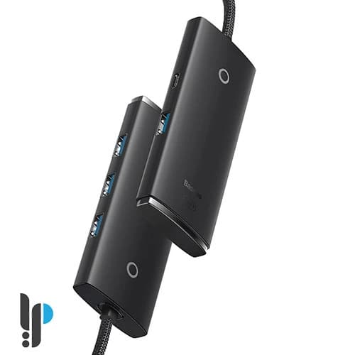 هاب 4 پورت بیسوس مدل Baseus WKQX030101 با کابل 1 متری USB — تصویر ۲