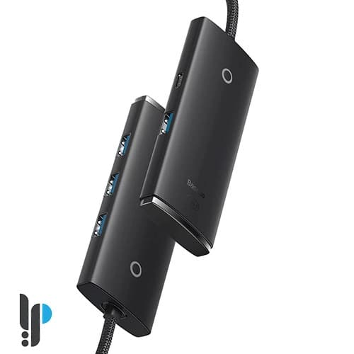 هاب 4 پورت بیسوس مدل Baseus WKQX030401 با کابل 1متری USB-C — تصویر ۲