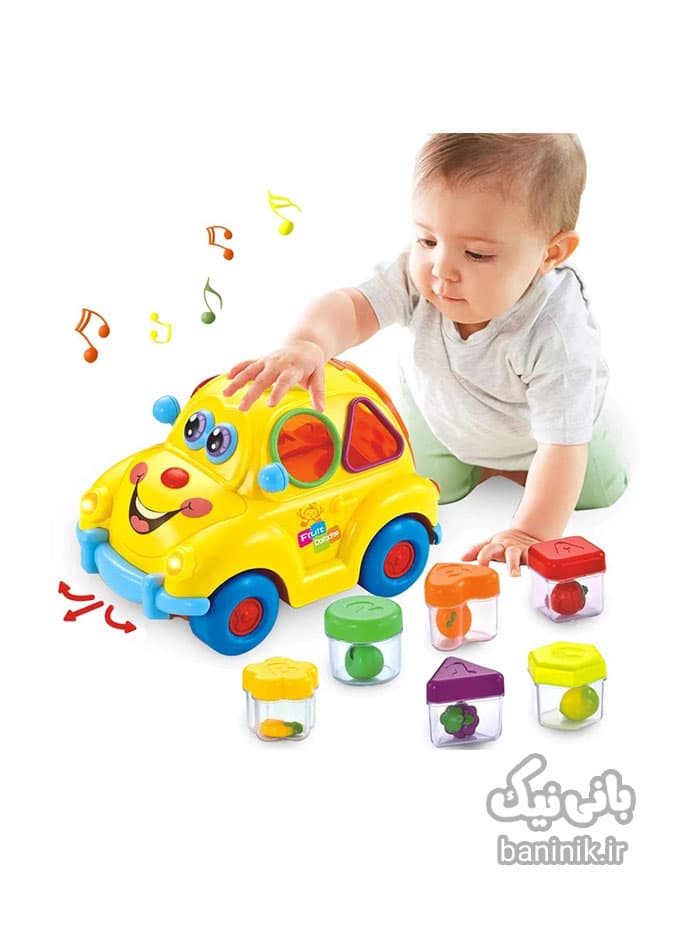 ماشین لگویی موزیکال هولی تویز Huile Toys Fruit Car