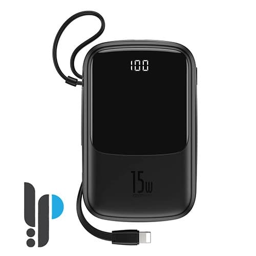 پاوربانک بیسوس مدل Baseus Qpow PPQD-B ظرفیت 10000mAh به‌همراه کابل لایتنینگ