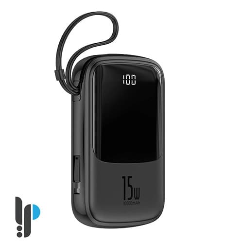 پاوربانک بیسوس مدل Baseus Qpow PPQD-B ظرفیت 10000mAh به‌همراه کابل لایتنینگ — تصویر ۳