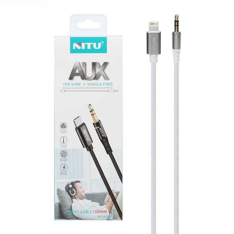 کابل تبدیل لایتنینگ به AUX نیتو مدل NT-AUX010 طول 1 متر — تصویر ۵