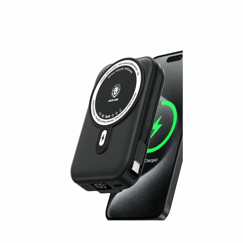 پاوربانک گرین لاین مدل مگ سیف موناکو گریپ | Green Monaco Grip 10000mAh PowerBank