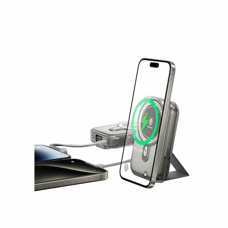 پاوربانک گرین لاین مدل مگ سیف موناکو گریپ | Green Monaco Grip 10000mAh PowerBank — تصویر ۳