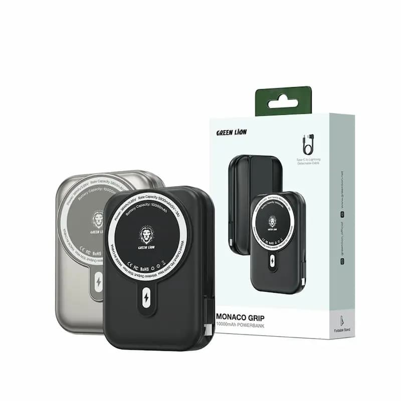پاوربانک گرین لاین مدل مگ سیف موناکو گریپ | Green Monaco Grip 10000mAh PowerBank — تصویر ۲