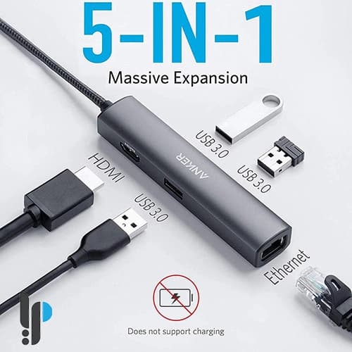 هاب 5 پورت USB-C انکر مدل Anker A8338 — تصویر ۲