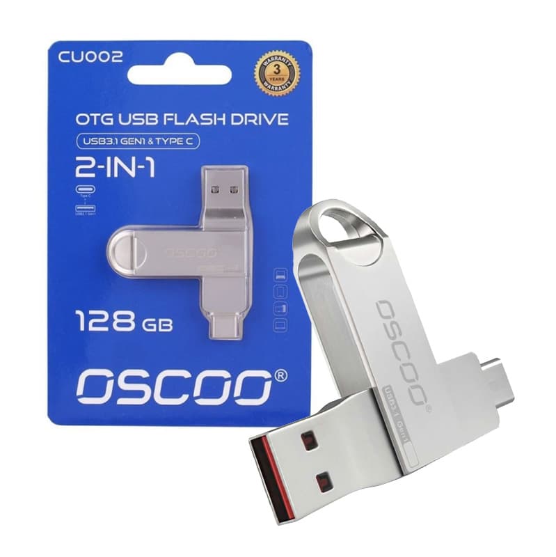 فلش 128 گیگ OTG Type-c مدل Oscoo Cu002 usb3.1