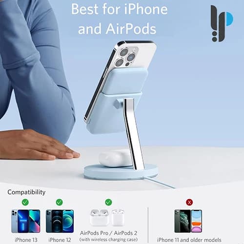 شارژر بی سیم و پاوربانک مگنتی انکر مدل 633 Magnetic Wireless Charger B25A7 — تصویر ۲