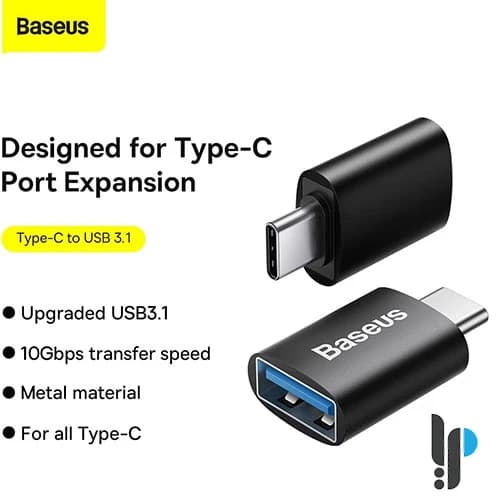 مبدل USB-C به USB3.1 بیسوس مدل Ingenuity Series Mini OTG Adaptor ZJJQ000001 — تصویر ۴