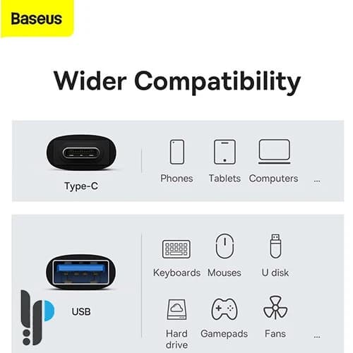 مبدل USB-C به USB3.1 بیسوس مدل Ingenuity Series Mini OTG Adaptor ZJJQ000001 — تصویر ۳