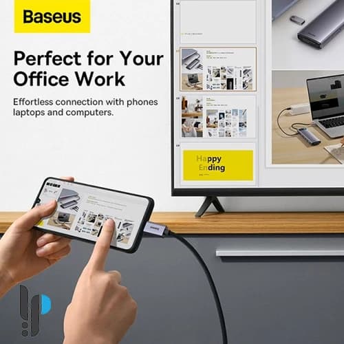کابل تایپ سی به HDMI بیسوس مدل Wkgq01010 طول 2 متر — تصویر ۴