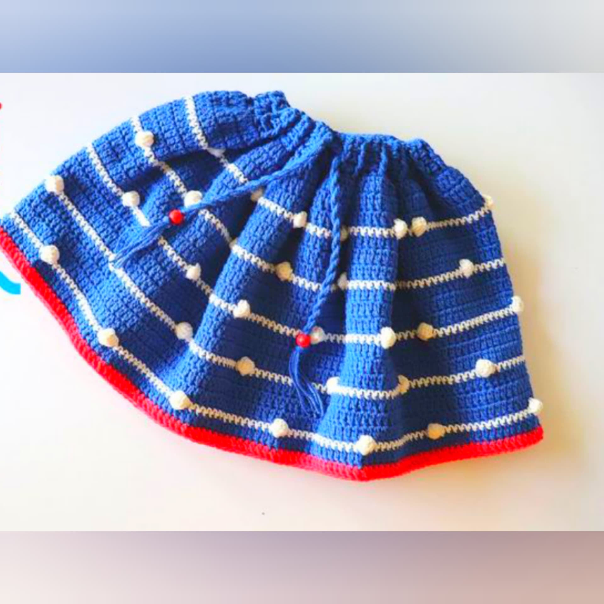 اموزش بافت دامن دونه فندقی بصورت فیلم رج به رج همراه با رفع اشکال وسایزگیری — تصویر ۲
