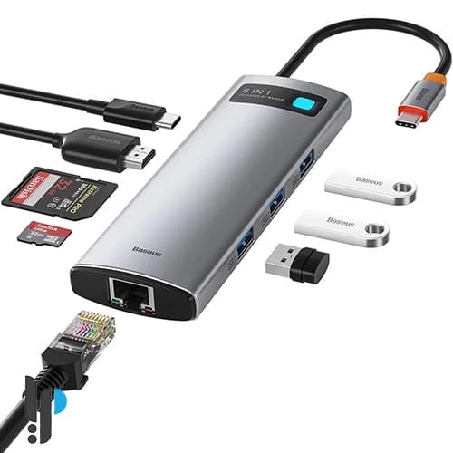 هاب 8 پورت USB-C بیسوس مدل CAHUB-CV0G — تصویر ۳