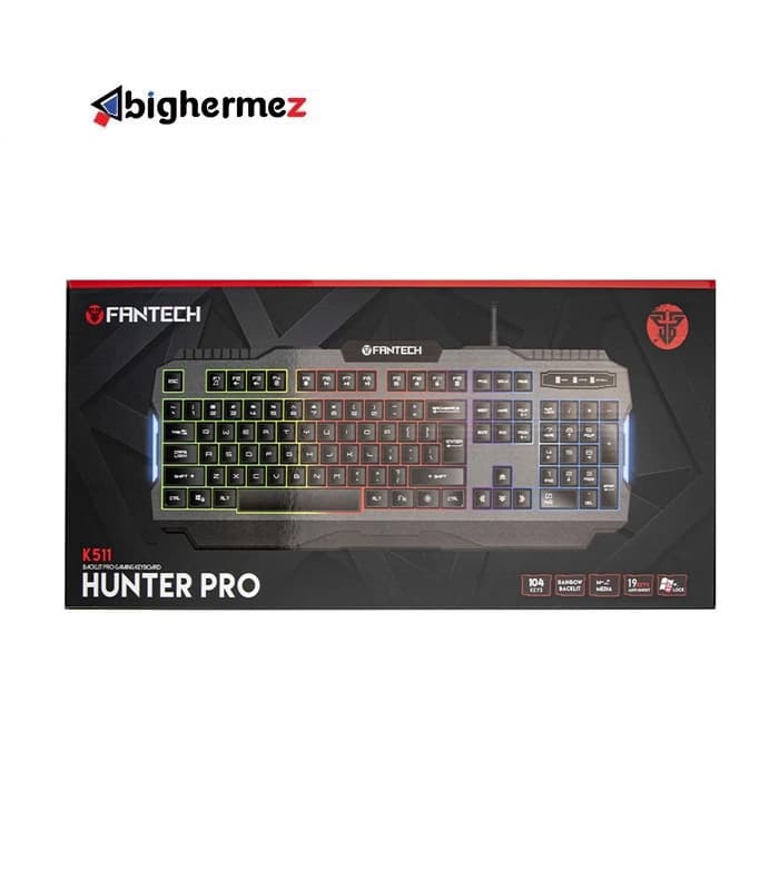کیبورد باسیم مخصوص بازی فنتک مدل HUNTER PRO K511 — تصویر ۲