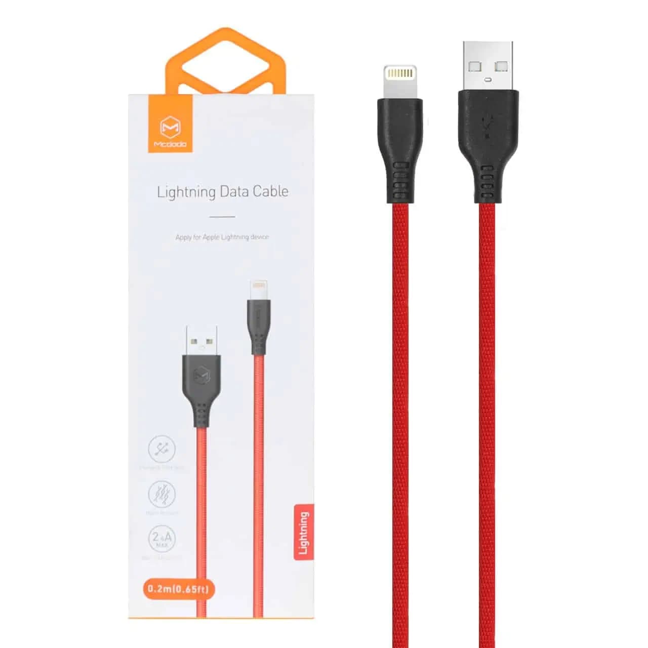 کابل شارژ فست پاوربانک آیفون مک دودو مدل CA-5155 – قرمز
