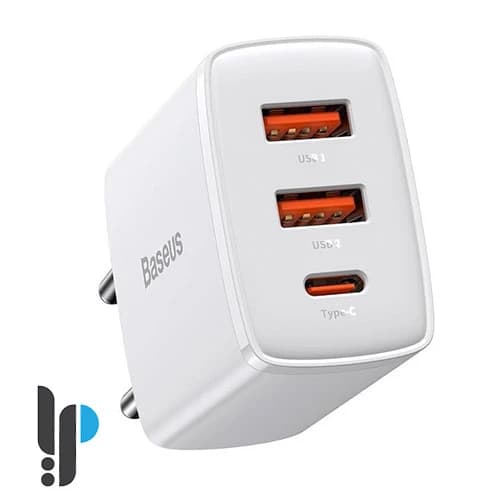 شارژر دیواری ۳۰ واتی بیسوس مدل Baseus Compact Quick Charger 2U+C CCXJ — تصویر ۲