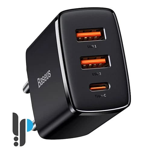 شارژر دیواری ۳۰ واتی بیسوس مدل Baseus Compact Quick Charger 2U+C CCXJ
