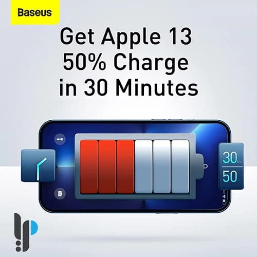 شارژر دیواری ۳۰ واتی بیسوس مدل Baseus Compact Quick Charger 2U+C CCXJ — تصویر ۶