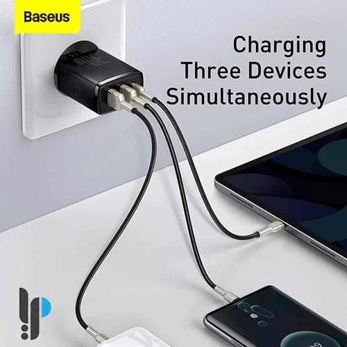 شارژر دیواری ۳۰ واتی بیسوس مدل Baseus Compact Quick Charger 2U+C CCXJ — تصویر ۳
