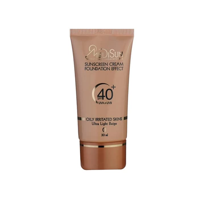 ضد آفتاب کرم پودری مدیسان SPF40 مناسب پوست چرب و حساس حجم 30 میلی لیتر