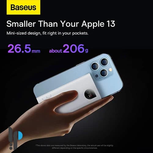 پاوربانک ۳۰ واتی بیسوس مدل Baseus Adaman2 PPAD0400 ظرفیت ۱۰۰۰۰ میلیآمپر — تصویر ۶