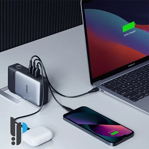 پاوربانک و شارژر انکر مدل GaNPrime PowerCore A1651 ظرفیت 10000 میلیآمپر ساعت — تصویر ۳