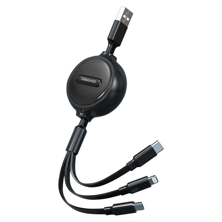 کابل تبدیل USB به لایتنینگ/ USB-C/ microUSB ترانیو مدل T-XS7 طول 1.2 متر