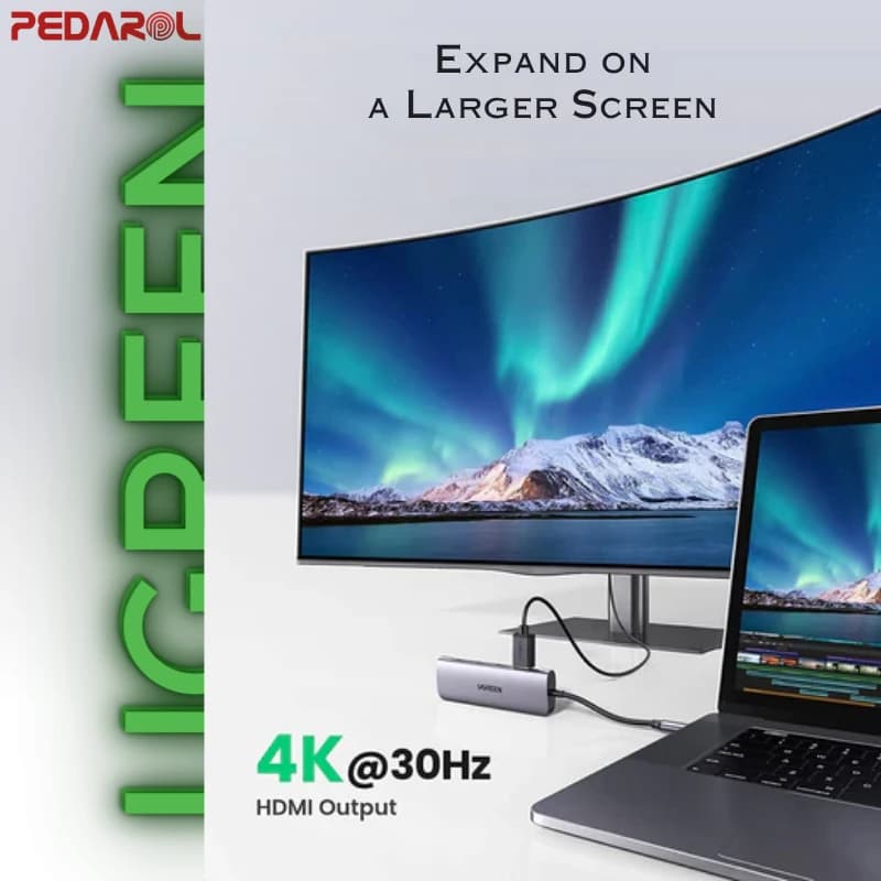 هاب 6 پورت USB-C یوگرین مدل CM195 کد70411 — تصویر ۳