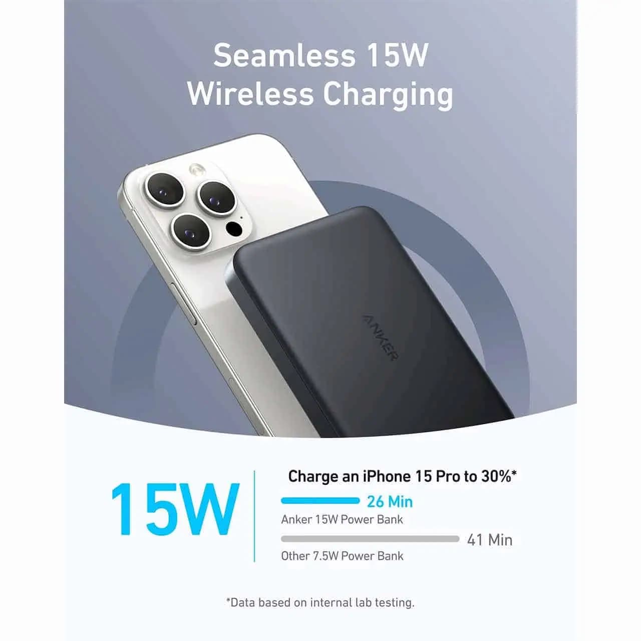 پاور بانک فست شارژ انکر 10000mAh 30W مدل A1664H11 – مشکی — تصویر ۸