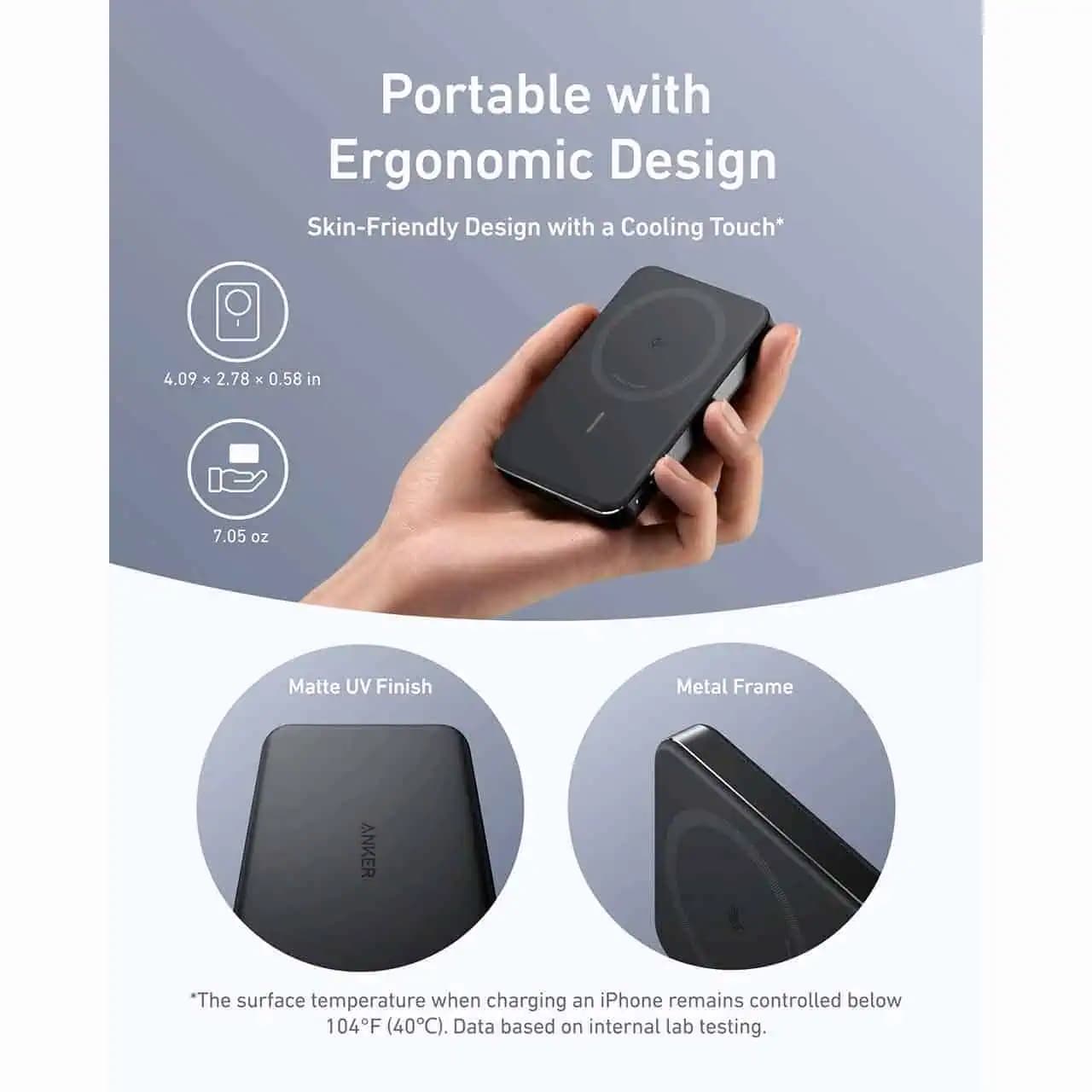پاور بانک فست شارژ انکر 10000mAh 30W مدل A1664H11 – مشکی — تصویر ۷