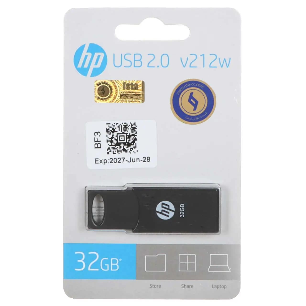 فلش مموری اچ پی – 32GB – V212W – مشکی