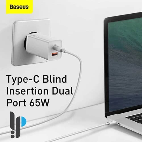 شارژر دیواری ۶۵ واتی بیسوس مدل Baseus GaN2 Lite CCGAN2L-B EU — تصویر ۶