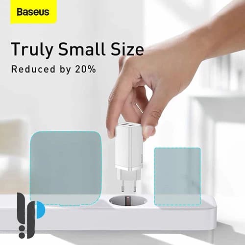 شارژر دیواری ۶۵ واتی بیسوس مدل Baseus GaN2 Lite CCGAN2L-B EU — تصویر ۳