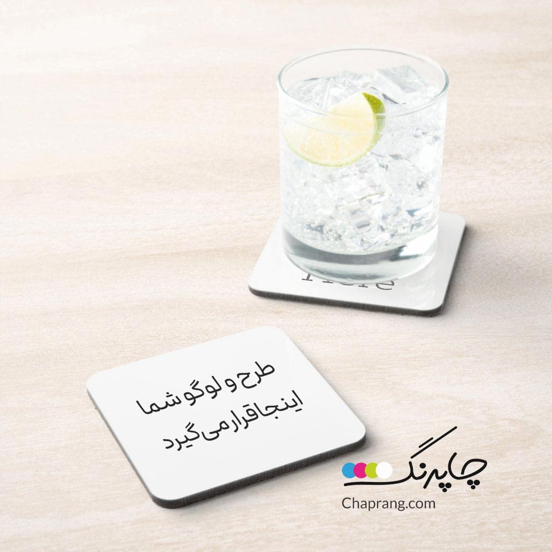 زیرلیوانی چوبی با چاپ طرح دلخواه — تصویر ۴