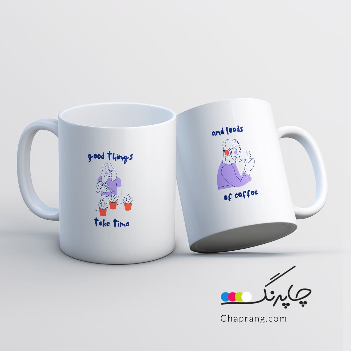 ماگ لیوان طرح Good things take time کد 1009