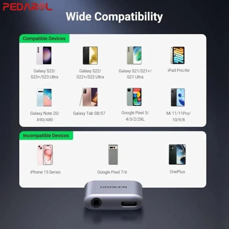 مبدل USB-C به جک 3.5 یوگرین مدل CM231 — تصویر ۸