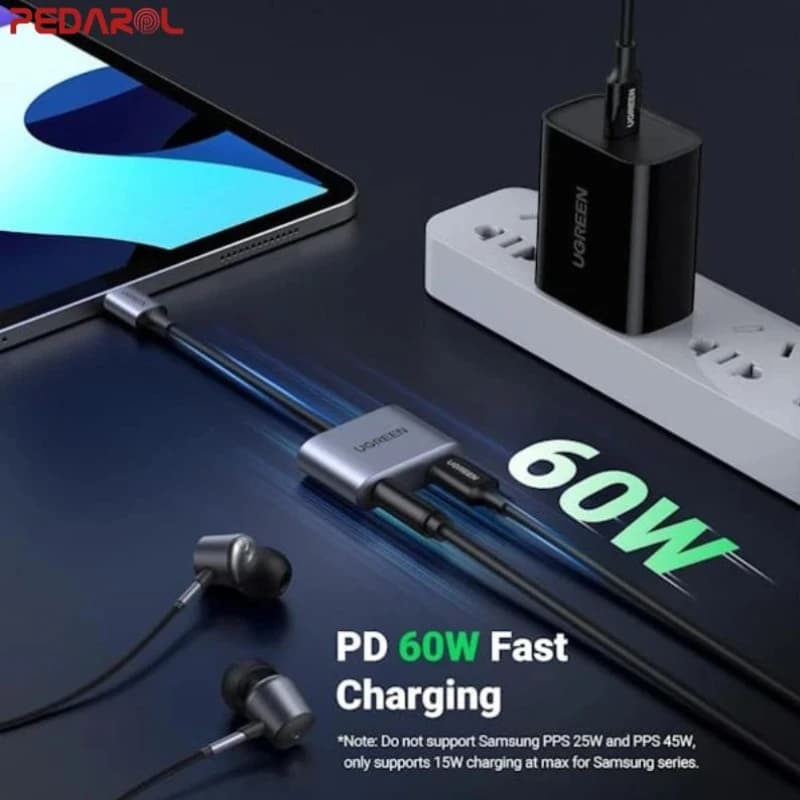 مبدل USB-C به جک 3.5 یوگرین مدل CM231 — تصویر ۴