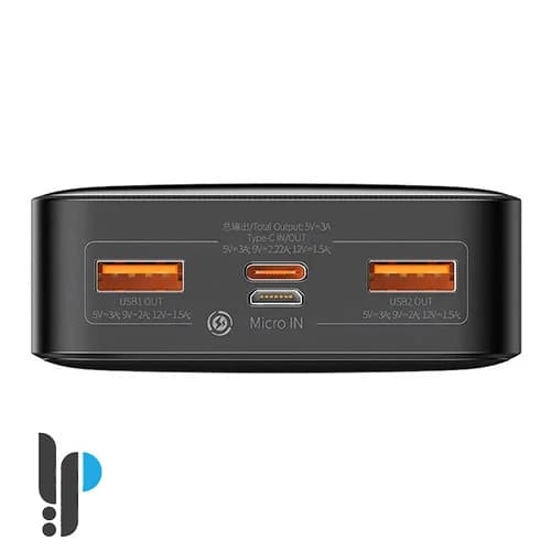 پاوربانک ۲۰ واتی بیسوس مدل Baseus Bipow Digital Display ظرفیت ۲۰۰۰۰ میلی‌ آمپر — تصویر ۵
