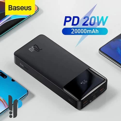 پاوربانک ۲۰ واتی بیسوس مدل Baseus Bipow Digital Display ظرفیت ۲۰۰۰۰ میلی‌ آمپر — تصویر ۲