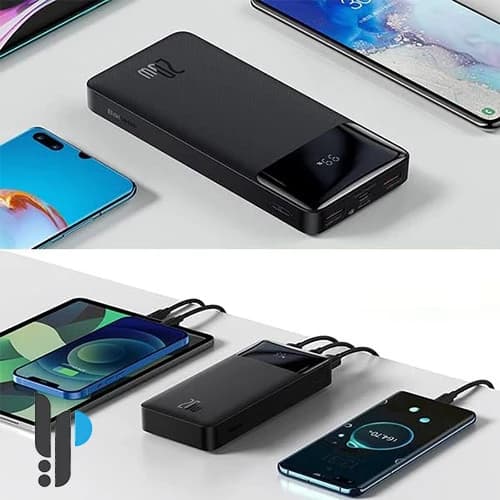 پاوربانک ۲۰ واتی بیسوس مدل Baseus Bipow Digital Display ظرفیت ۲۰۰۰۰ میلی‌ آمپر — تصویر ۴
