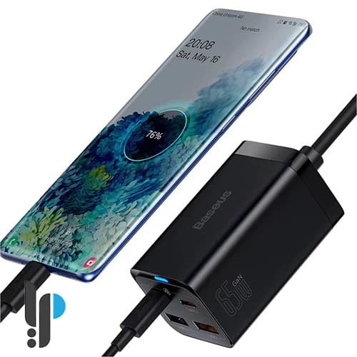 شارژر رومیزی ۴ پورتی ۶۵ واتی بیسوس مدل Baseus GaN3 Pro fast charger CCGP040101 — تصویر ۶